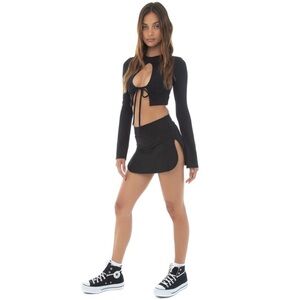 Are You Am I AYAI KYE Active Mini Skirt Skort S Black